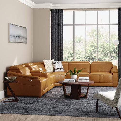 Wade Logan® Ayshea Upholstered Power Reclining Sectional & Reviews Wayfair